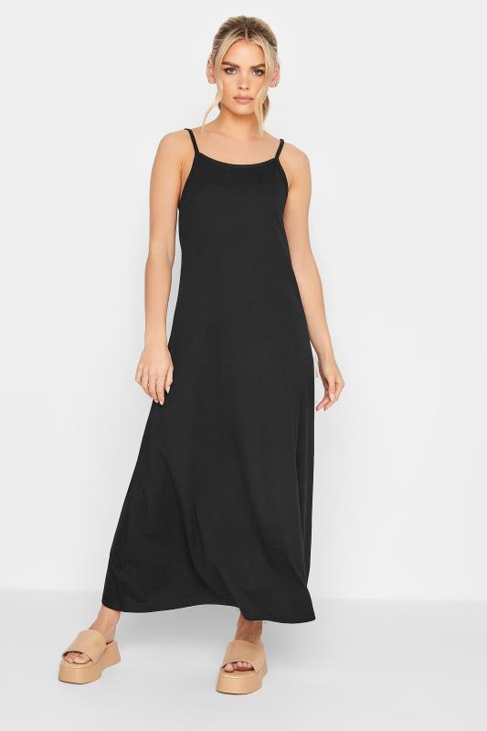 PixieGirl Black Strappy Maxi Slip Dress | PixieGirl 2