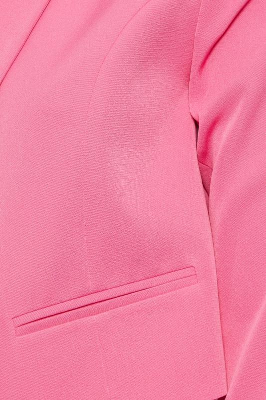 YOURS Plus Size Curve Pink Cropped Blazer | Yours Clothing  6