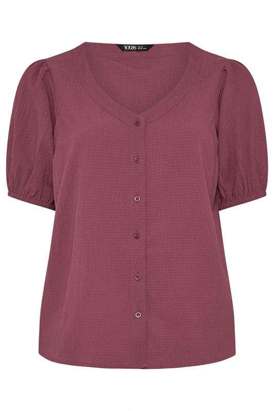 YOURS Plus Size Dusky Pink Textured Blouse | Yours Clothing 5