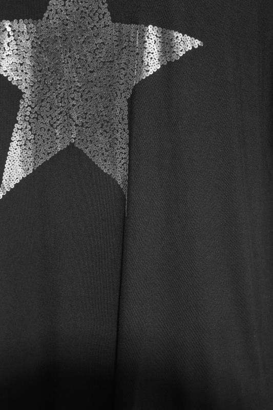 Curve Black Oversized Foil Star T-Shirt_S.jpg