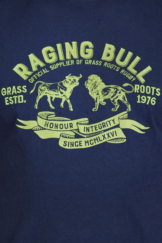 RAGING BULL Big & Tall Navy Blue Logo T-Shirt 3