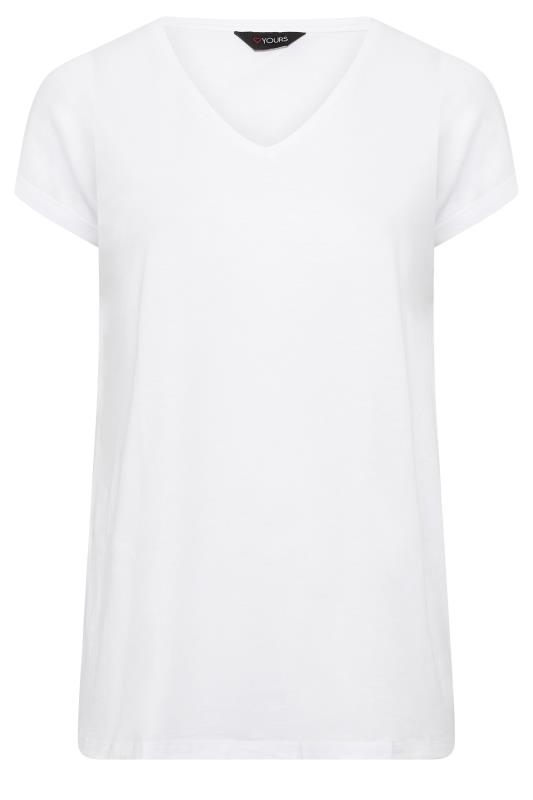 YOURS Plus Size White Essential T-Shirt | Yours Clothing 6