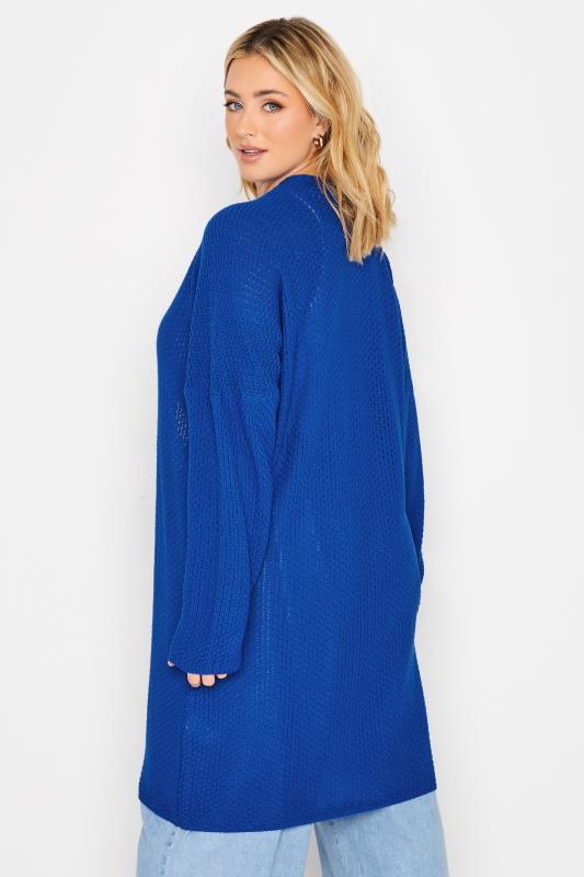 YOURS Plus Size Blue Knitted Cardigan | Yours Clothing 3