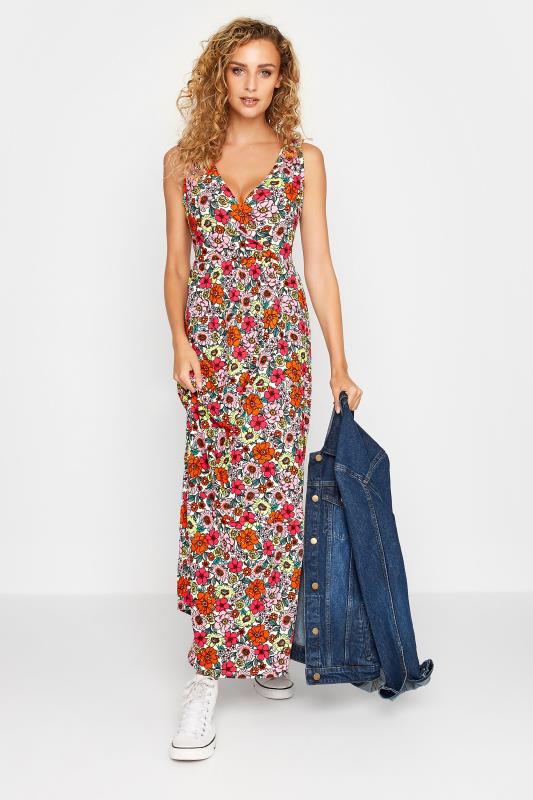 LTS Tall Women's Red Floral Print Maxi Dress | Long Tall Sally 1