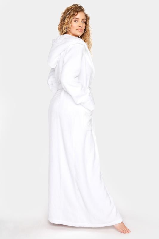 White Cotton Towelling Maxi Robe 1