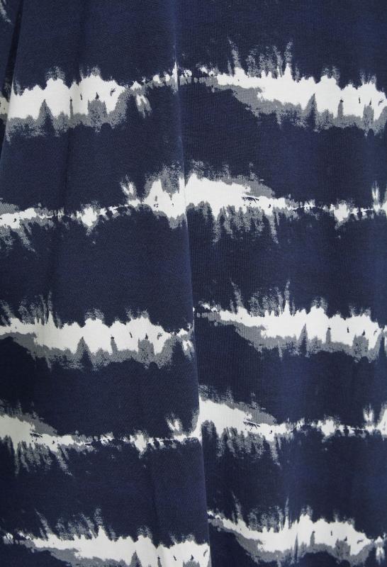 Curve Navy Blue Tie Dye Shredded Shoulder Top_S.jpg
