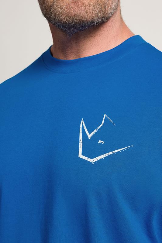 IronRhino Big & Tall Cobalt Blue Old English Logo T-Shirt | BadRhino 5