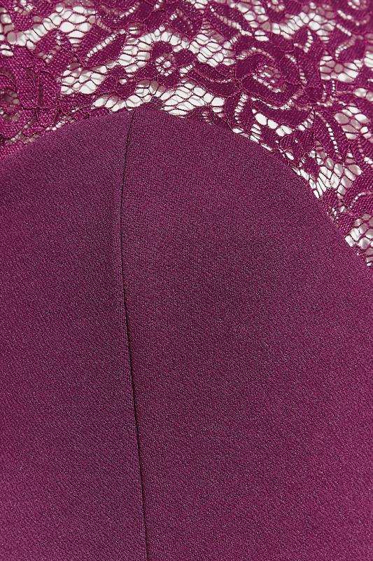 LTS Tall Purple Lace Midi Dress 5