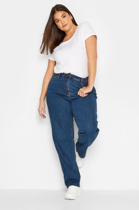 LTS Tall Women's Indigo Blue Washed UNA Mom Jeans | Long Tall Sally 2