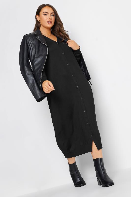 YOURS Plus Size Black Maxi Cardigan | Yours Clothing 2