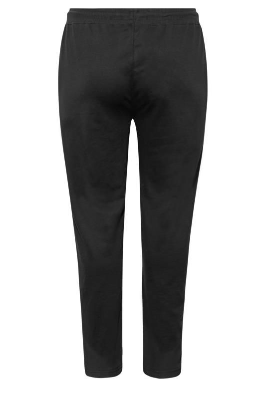 Black Straight Leg Stretch Joggers | Yours Clothing 6