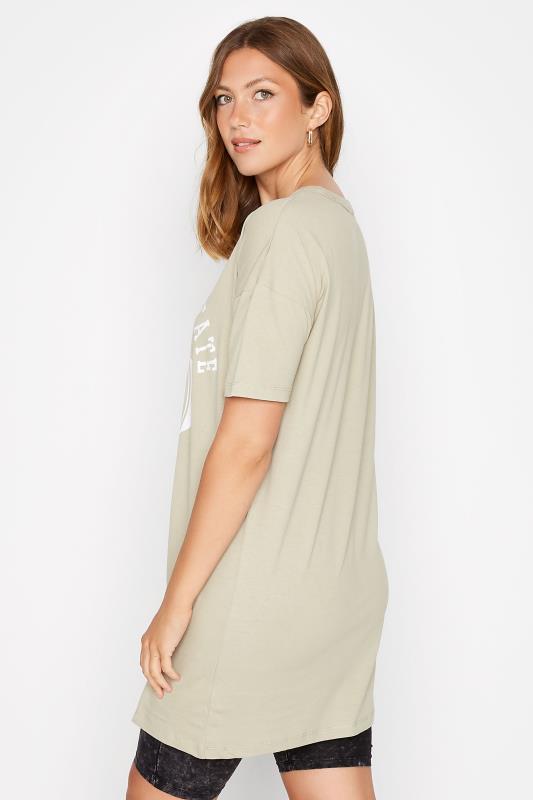 LTS Tall Women's Leaf Green 'California' Slogan Oversized T-Shirt | Long Tall Sally 3