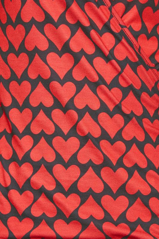 LTS Tall Red Heart Print Long Sleeve Wrap Top | Long Tall Sally 5
