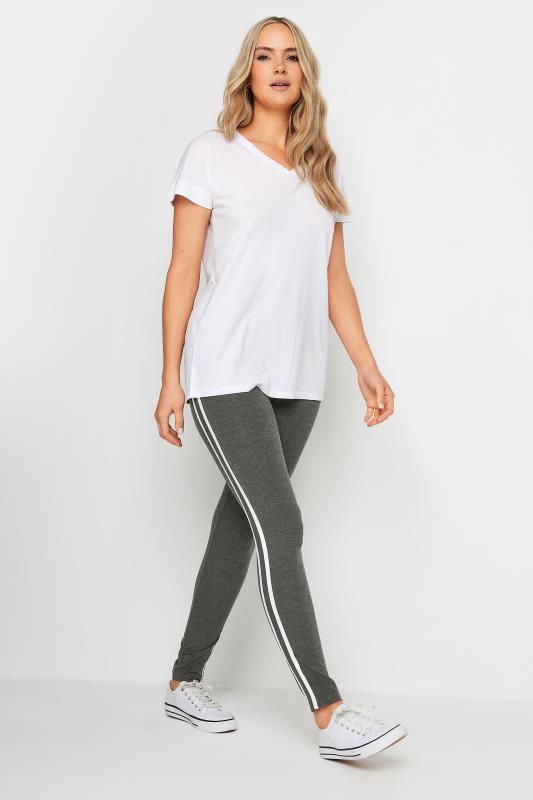  Grande Taille LTS Tall Charcoal Grey Stripe Leggings