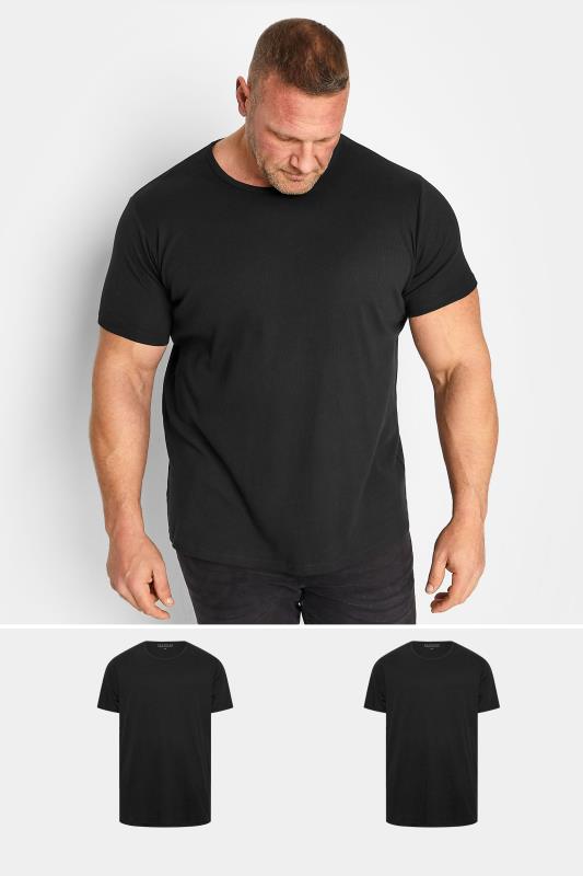  Grande Taille BadRhino Big & Tall 2 PACK Black Thermal T-Shirts