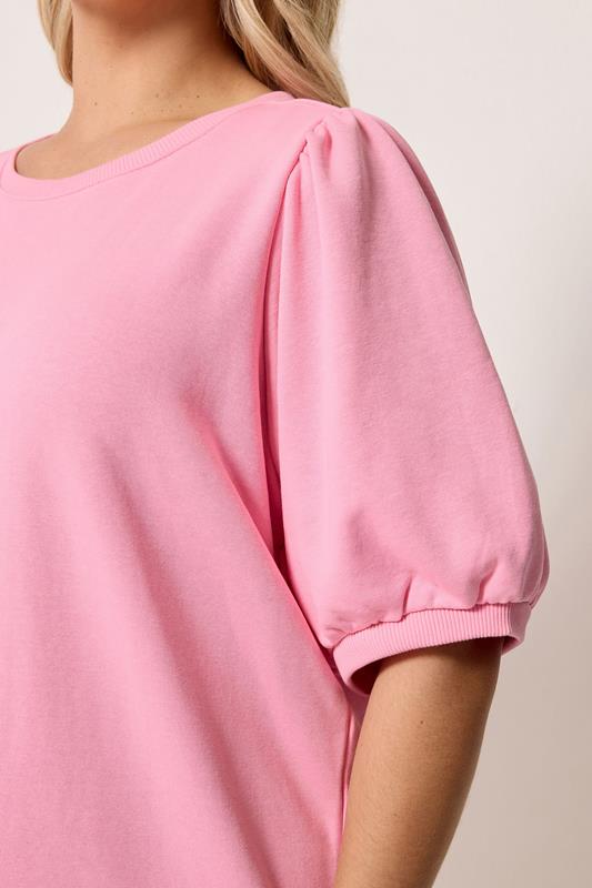 YOURS Plus Size Pink Balloon Sleeve Dress | Yours Clothing 4