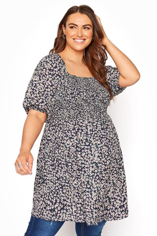 MATERNITY Ditsy Shirred Bodice 