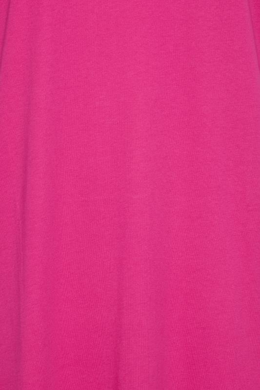 YOURS Plus Size Pink Side Split Midaxi T-Shirt Dress | Yours Clothing 6