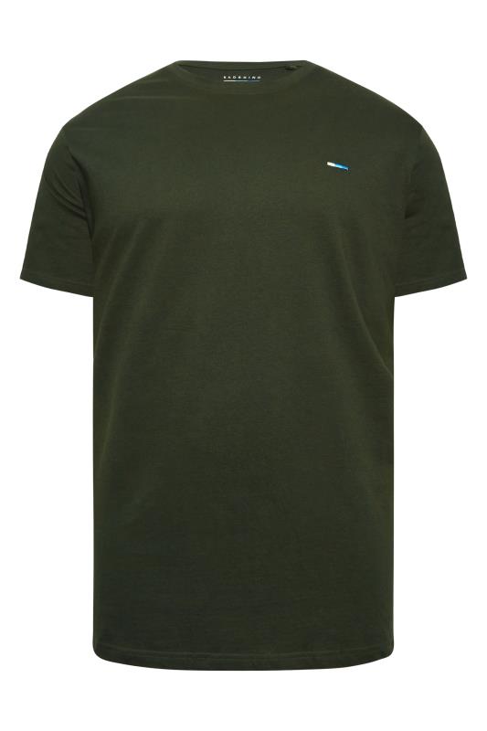 Men's  BadRhino Big & Tall Forest Green Plain T-Shirt
