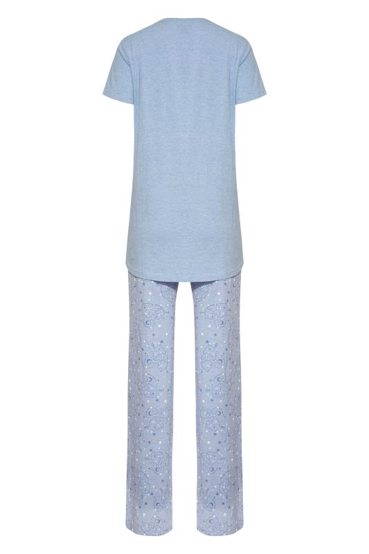 LTS Tall Blue 'To The Moon & Back' Slogan Pyjama Set 5