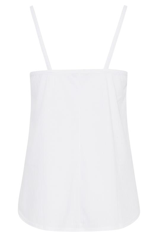 LIMITED COLLECTION White Rib Swing Cami Top | Yours Clothing 7
