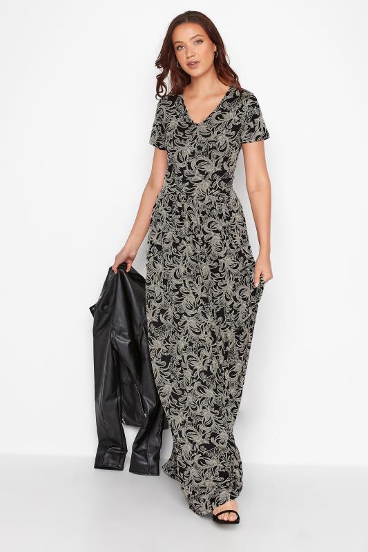 LTS Tall Black Paisley Print Maxi Dress 2