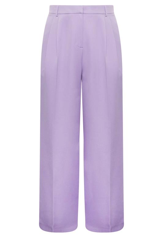 YOURS Plus Size Purple Wide Leg Trousers | Yours Clothing  5