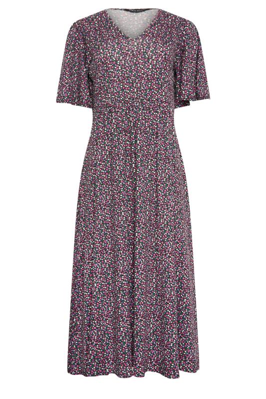 M&Co Petite Purple Ditsy Floral Print Dress | M&Co  6