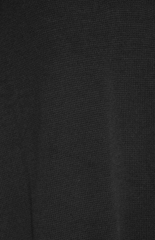 Plus Size Curve Black Knitted V-Neck Vest | Yours Clothing 5