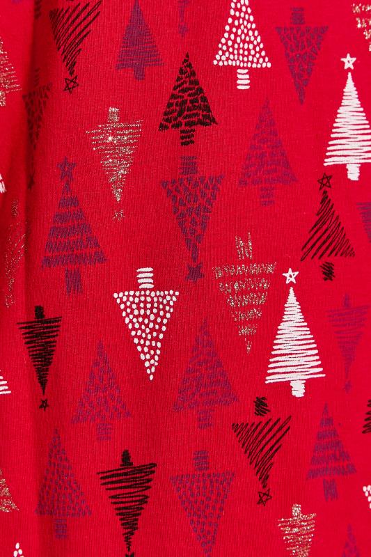 LTS Tall Women's Red Christmas Tree Print Pyjama Set | Long Tall Sally 5