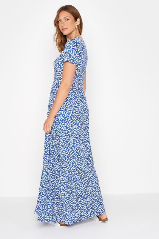 LTS Tall Blue Ditsy Print Maxi Dress 3