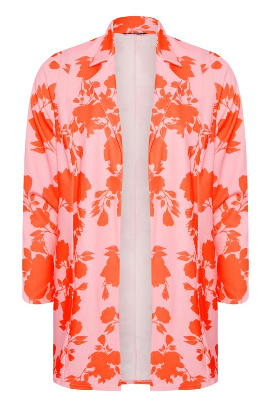 LIMITED COLLECTION Plus Size Pink Floral Contrast Blazer | Yours Clothing 6