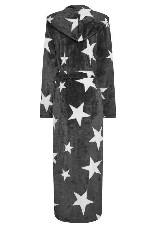 LTS Tall Women's Grey Star Print Maxi Dressing Gown | Long Tall Sally 7