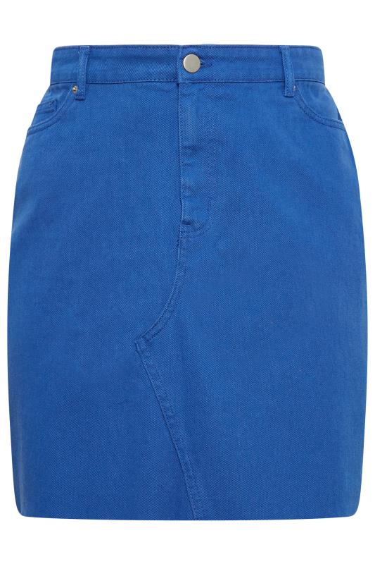 YOURS Plus Size Cobalt Blue Denim Skirt | Yours Clothing 5