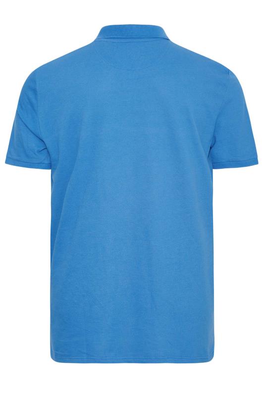 LYLE & SCOTT Big & Tall Blue Logo Polo Shirt 4