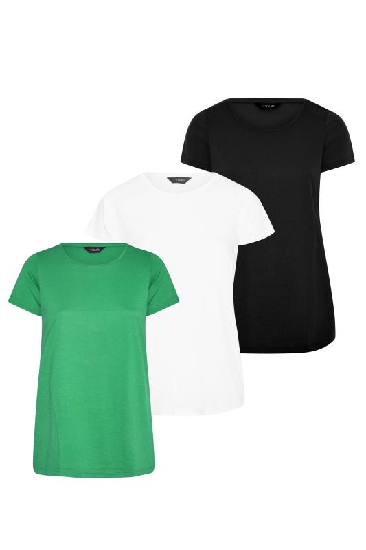 3 PACK Plus Size Green & Black T-Shirts 11