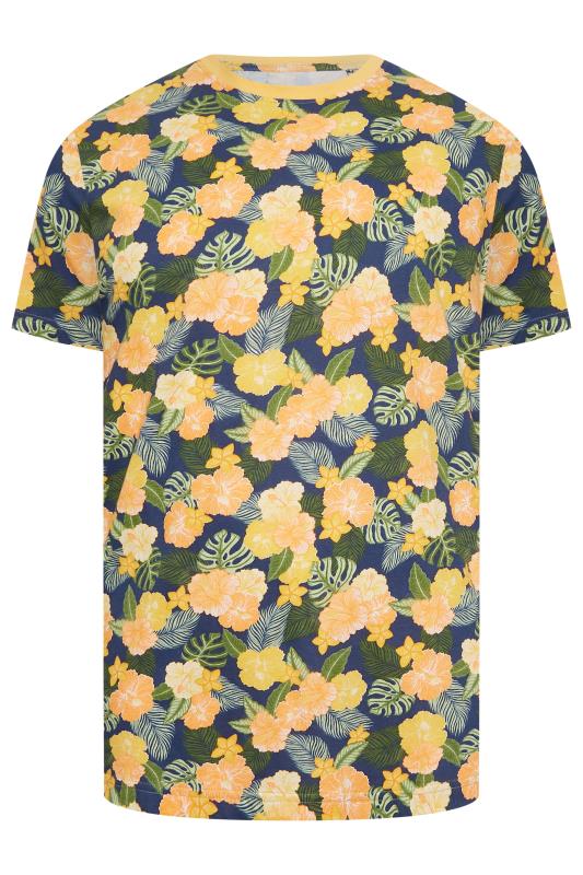 BadRhino Big & Tall Yellow Hawaiian T-shirt | BadRhino 3
