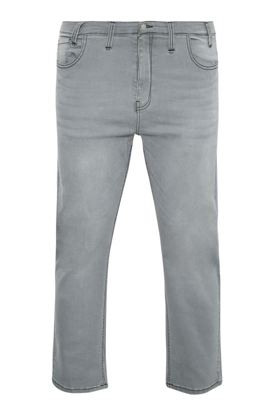 BadRhino Big & Tall Grey Stretch Jeans 4
