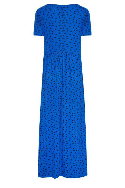 LTS Tall Cobalt Blue Polka Dot Maxi Dress | Long Tall Sally  6
