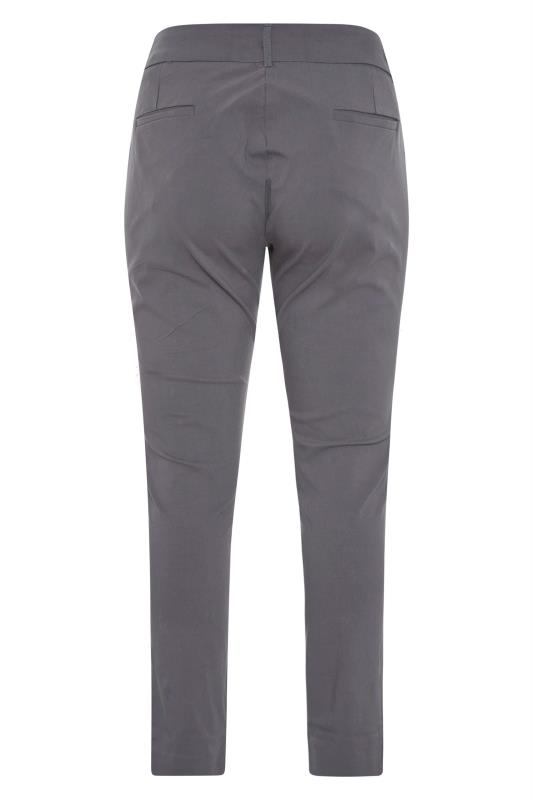 Curve Charcoal Grey Bengaline Stretch Trousers 7