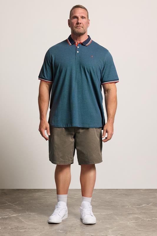 JACK & JONES Big & Tall Brown Worker Shorts | BadRhino 1
