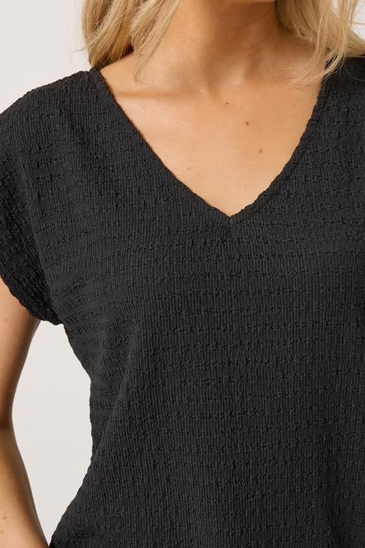 LTS Tall Women's Black Textured Top | Long Tall Sally 4