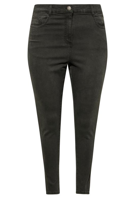 Plus Size Dark Grey Skinny Stretch AVA Jeans | Yours Clothing 5