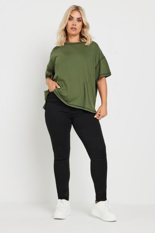 YOURS Plus Size Black Stretch Skinny AVA Jeans | Yours Clothing 3