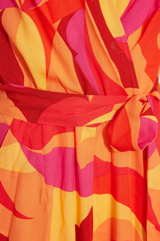 LTS Tall Bright Orange Swirl Print Wrap Jumpsuit_Z.jpg