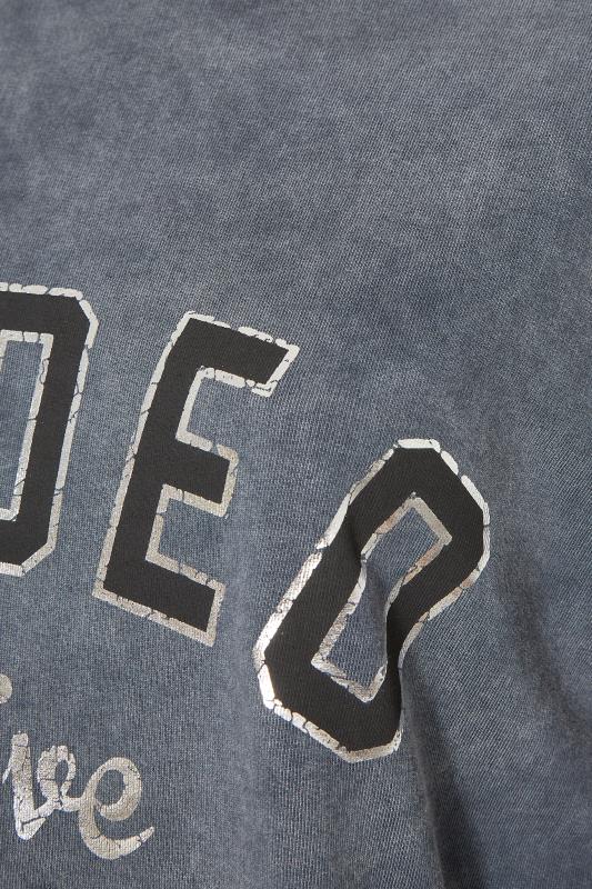 Plus Size Grey Acid Wash 'Rodeo Drive' Sweatshirt | Yours Clothing 7