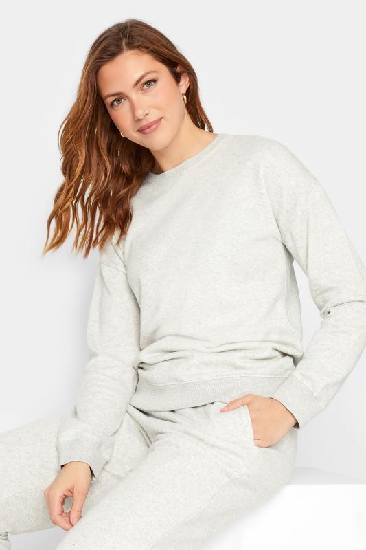 LTS Tall Light Grey Long Sleeve Sweatshirt | Long Tall Sally  5
