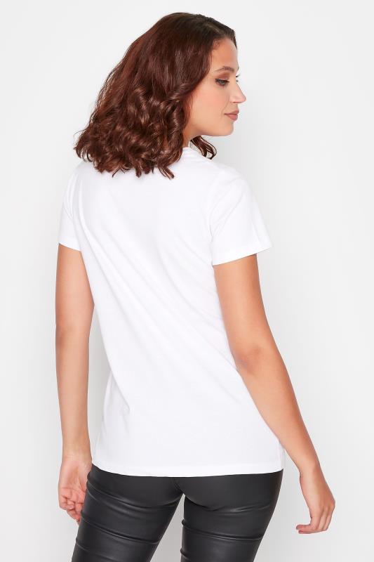 LTS Tall White 'Wildflower' Slogan T-Shirt 3
