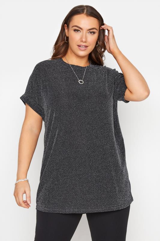 Women's Plus Size Silver Tops | Yours Clothing