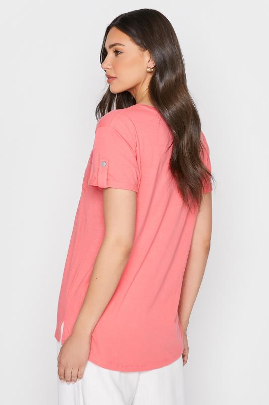 LTS Tall Coral Pink Short Sleeve Pocket T-Shirt 3